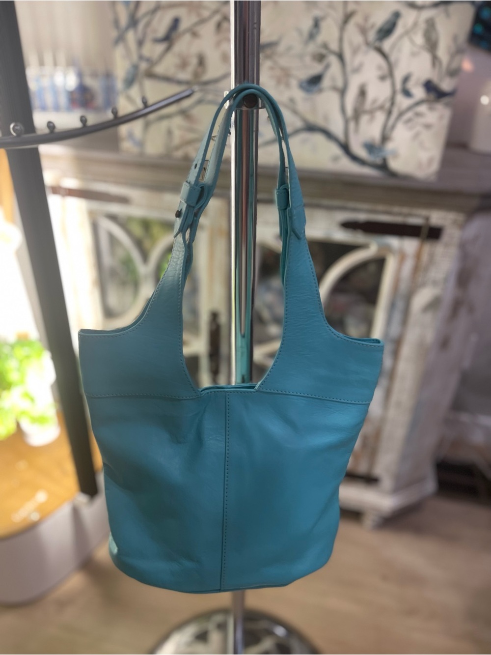 Turquoise Leather Shoulder Bag - New from North Star